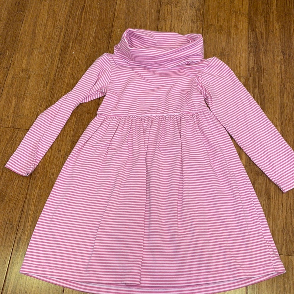 Peggy Green cowl neck hot pink and pale pink striped dress size 10-12 NWOT